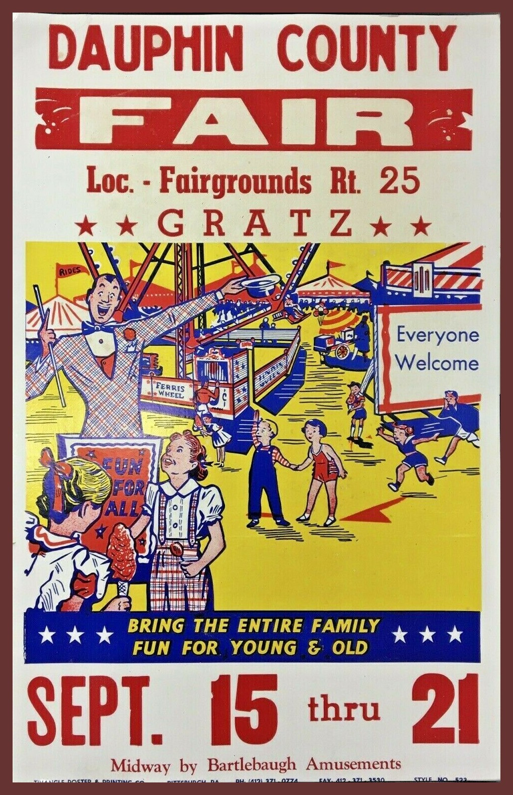 Gratz Fair Poster Lykens Valley History & Genealogy